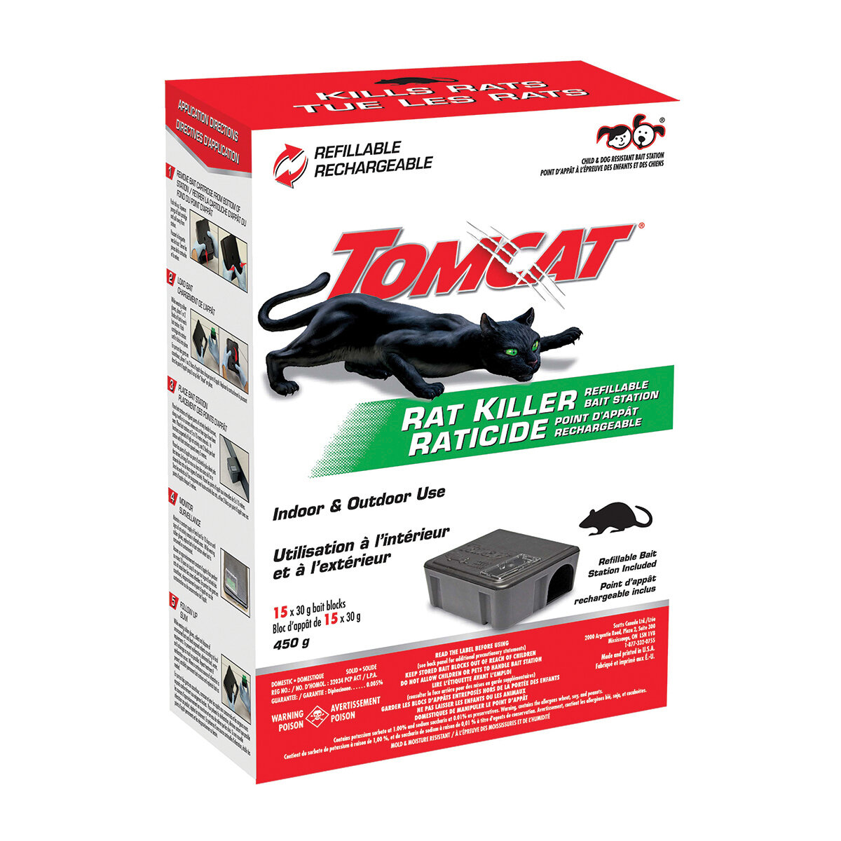 Tomcat Rat Killer Refillable Bait Station 30g 15pk