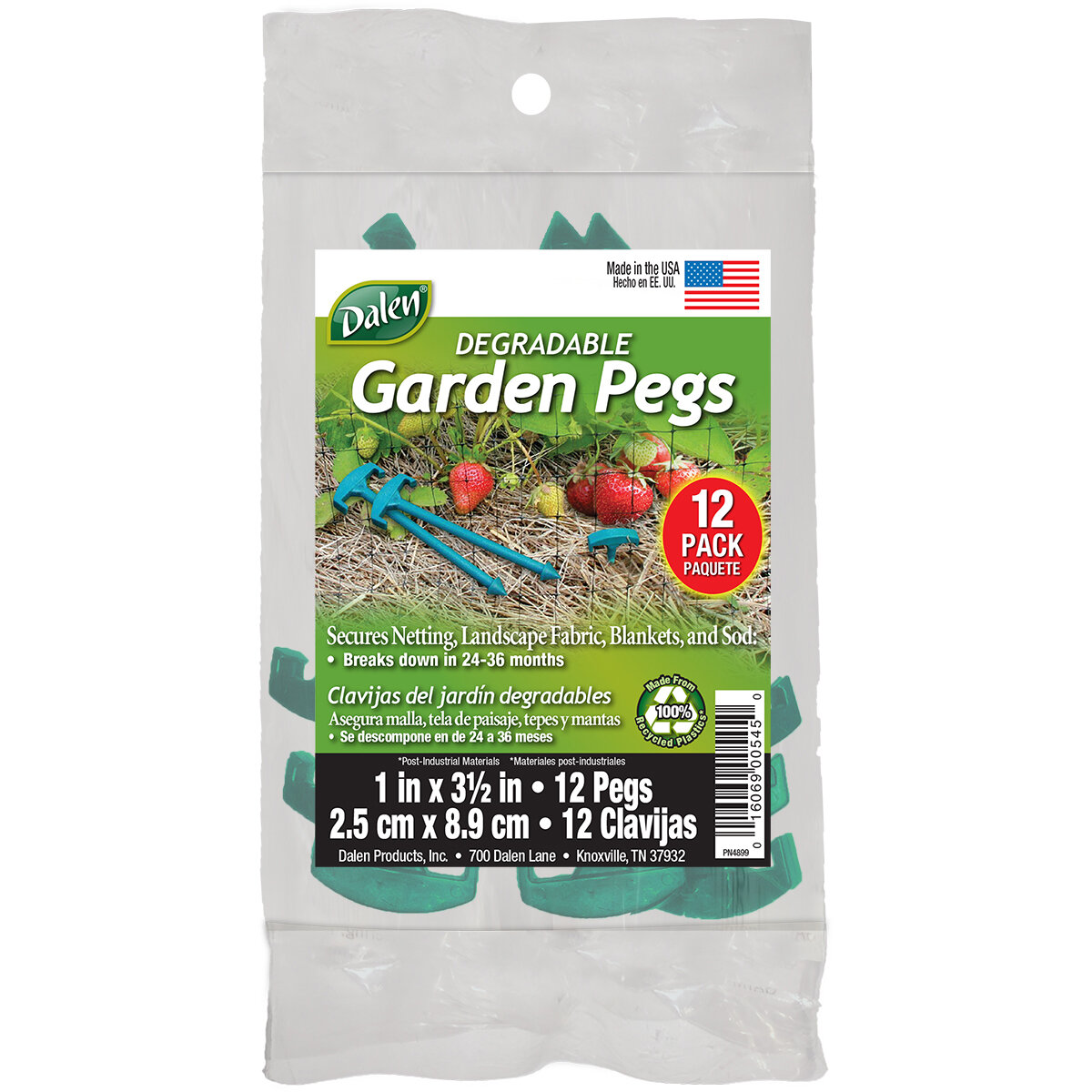 Degradeable Garden Pegs