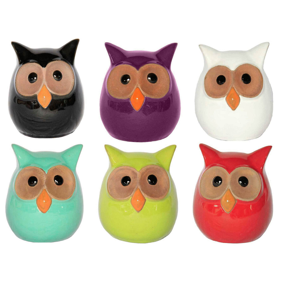 Ceramic Owl Small  (Assorted Colours)