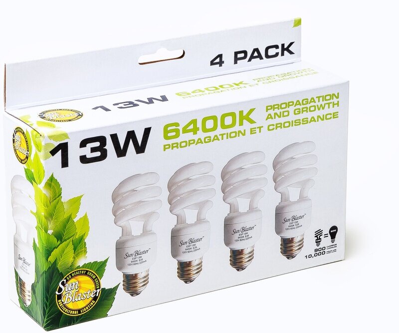 13W SunBlaster CFL 6400K - 4 per pack 13W SunBlaster CFL 6400K - 4 per pack