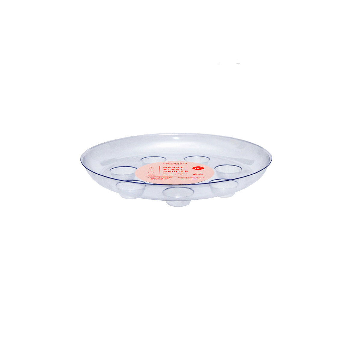 10" Clear Heavy Foot Saucer