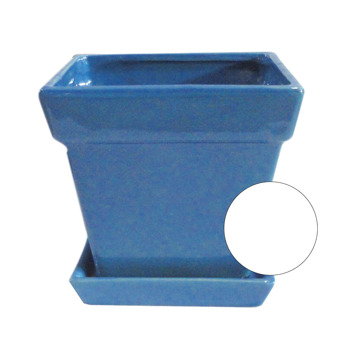 Square Taper 15cm Ceramic Pot White CS (12pc)