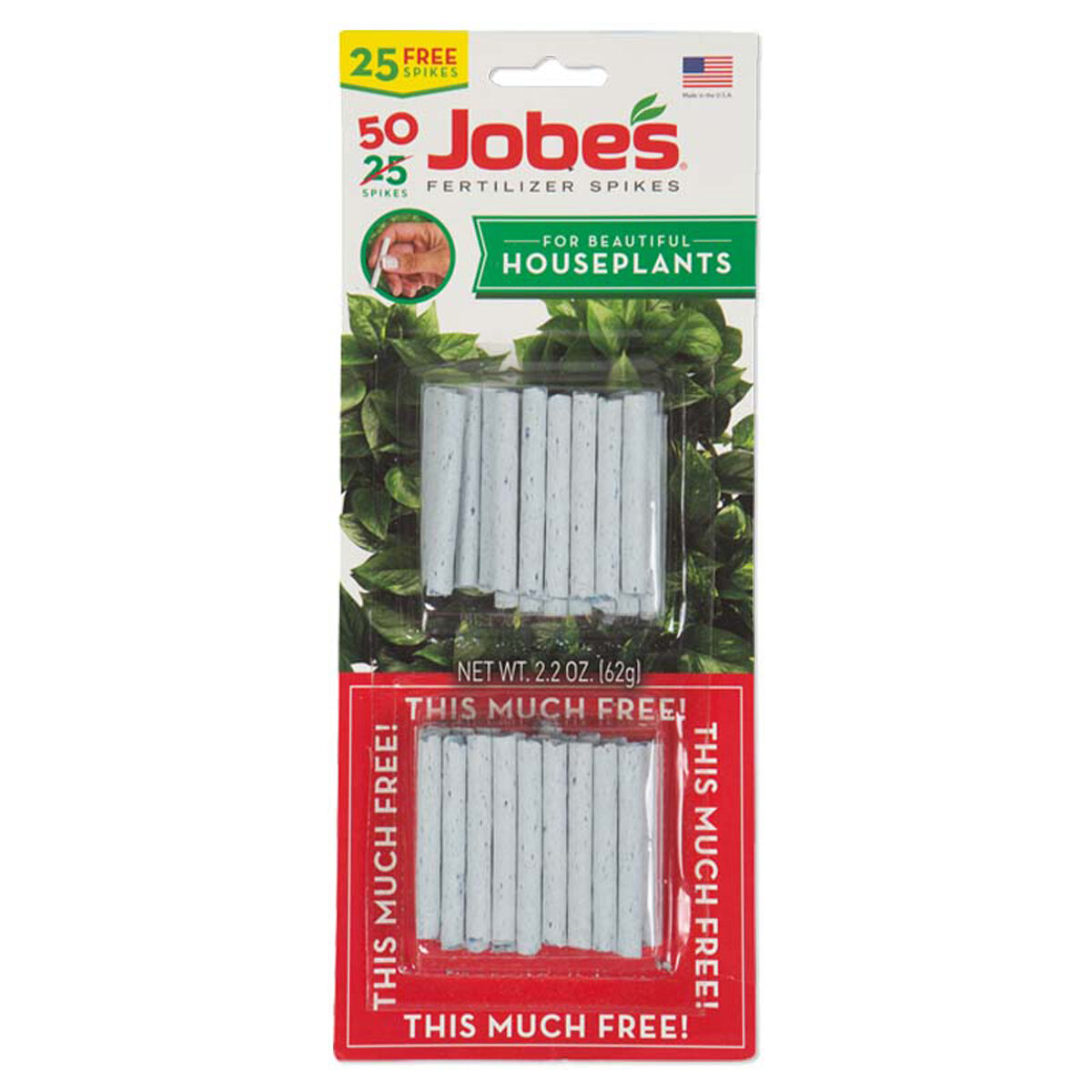 Jobes Houseplant Spikes Twin Pack (50/Pk)