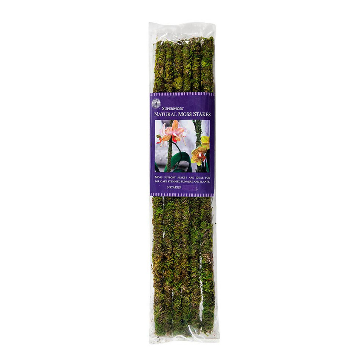 Metal Moss Stake Green 18in 6pc