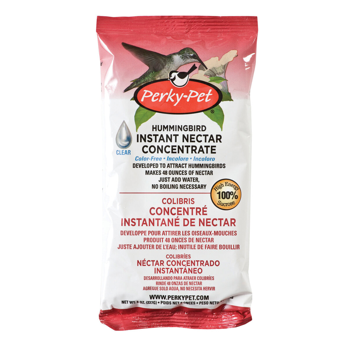 Hummingbird Nectar Clear Con. 8Oz Stand Up Bag