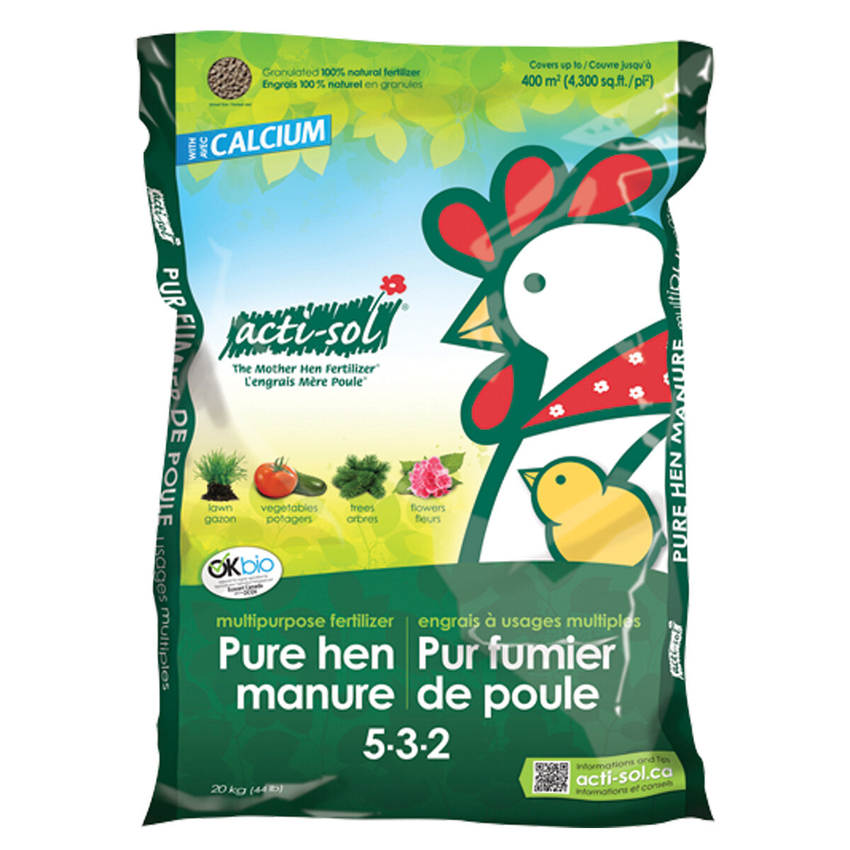 Pure hen manure multipurpose  5-3-2  20 kg