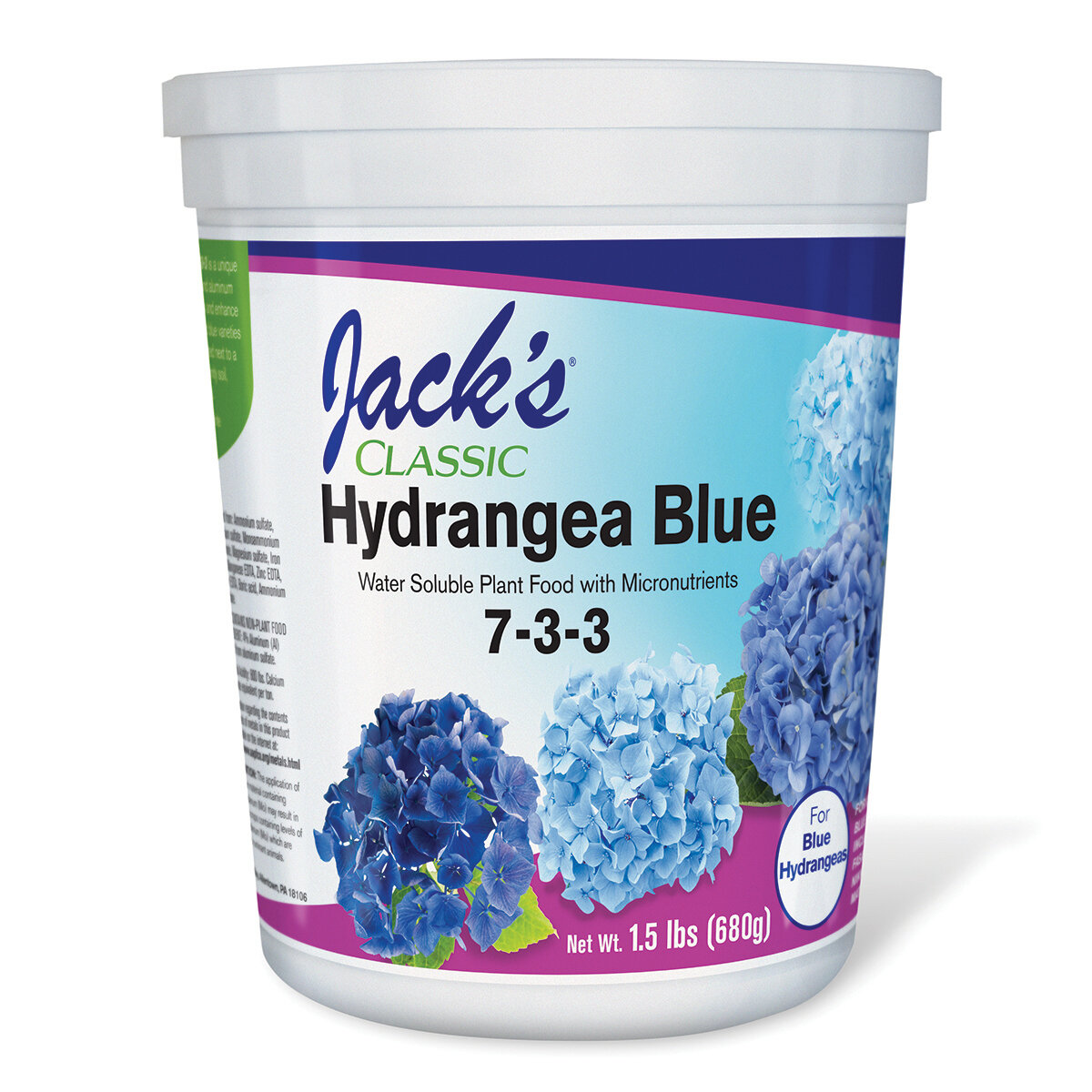 Jack's Classic Hydrangea Blue 7-3-3  1.5 lb