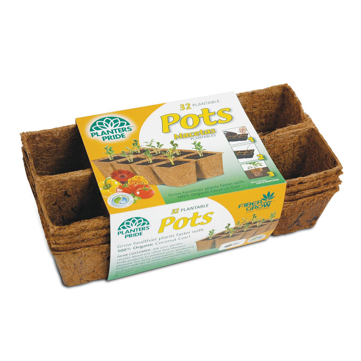 2.50" (6.35cm) Coco Coir Pot Strip Refill 32pk