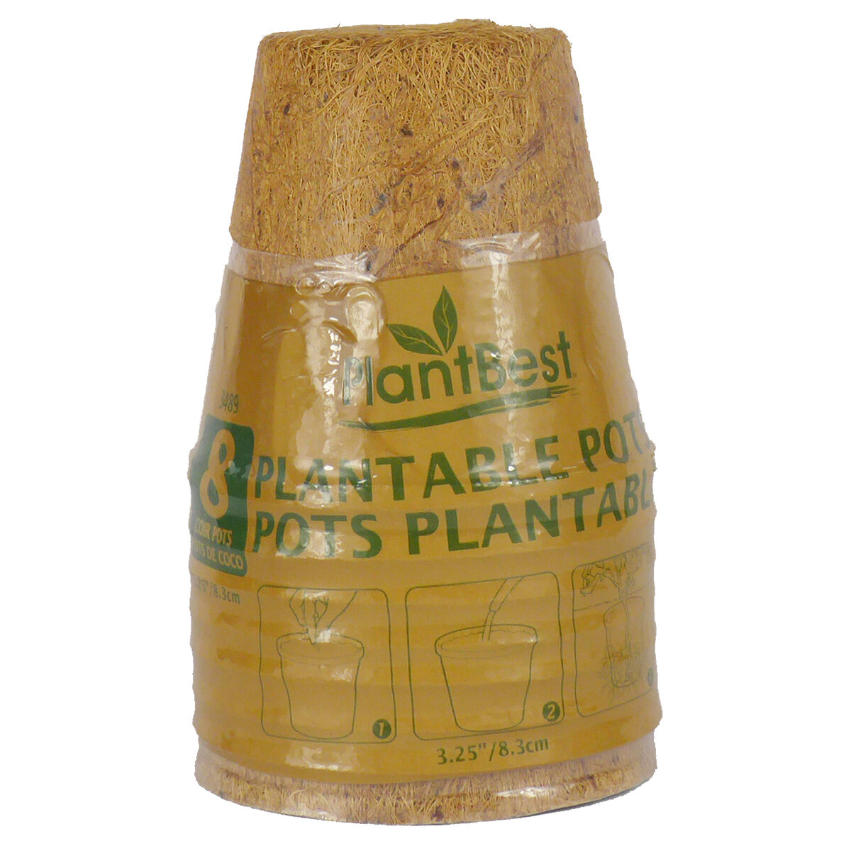 3.00" Biodegradable Coconut Coir Pot  (8pk)