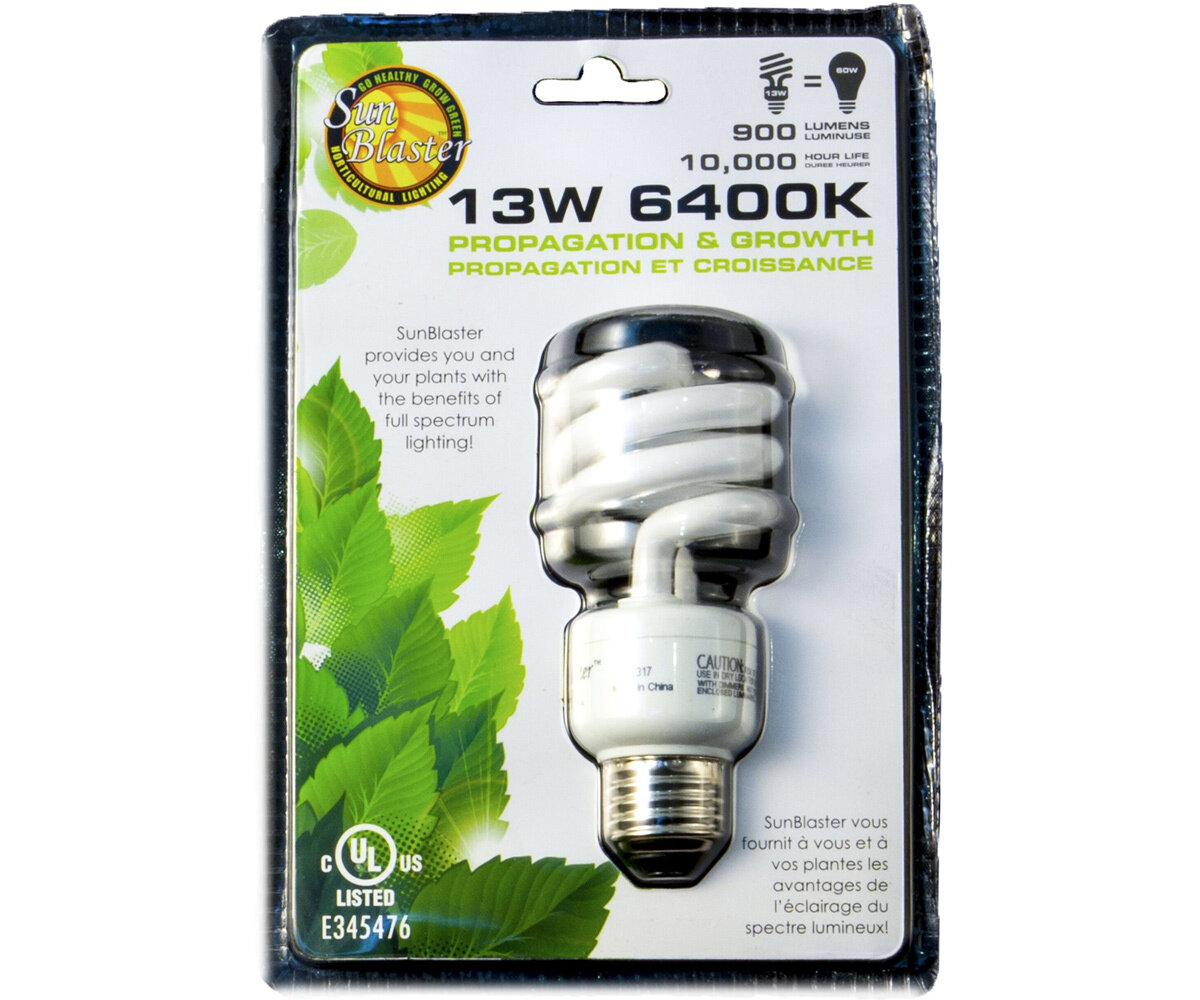 13W SunBlaster CFL 6400K - Single