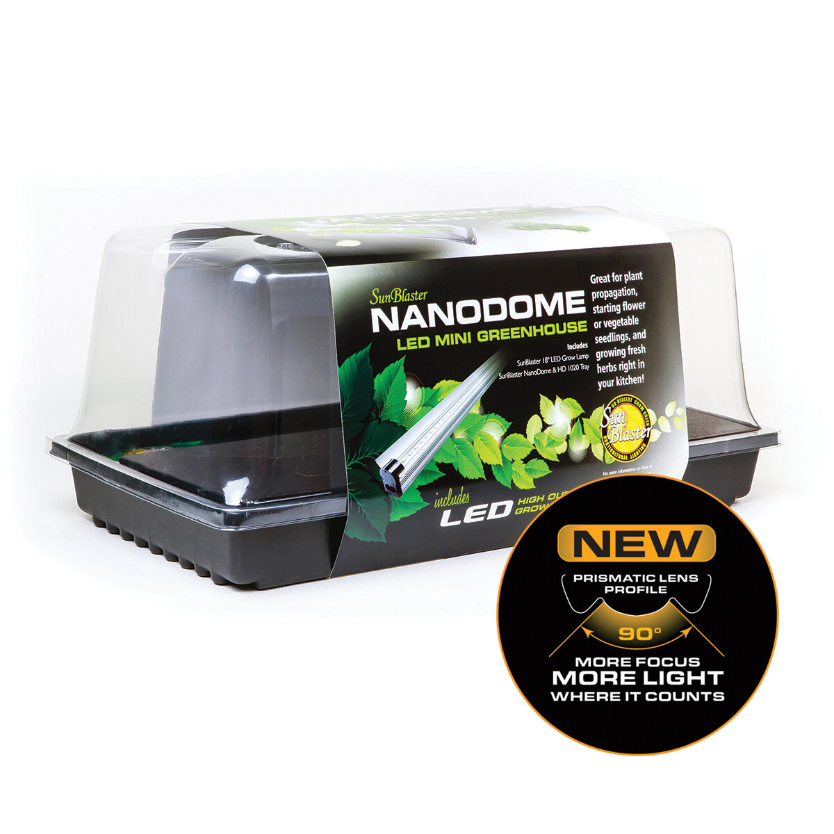 Mini Greenhouse Kit - LED 18” Prismatic Lens