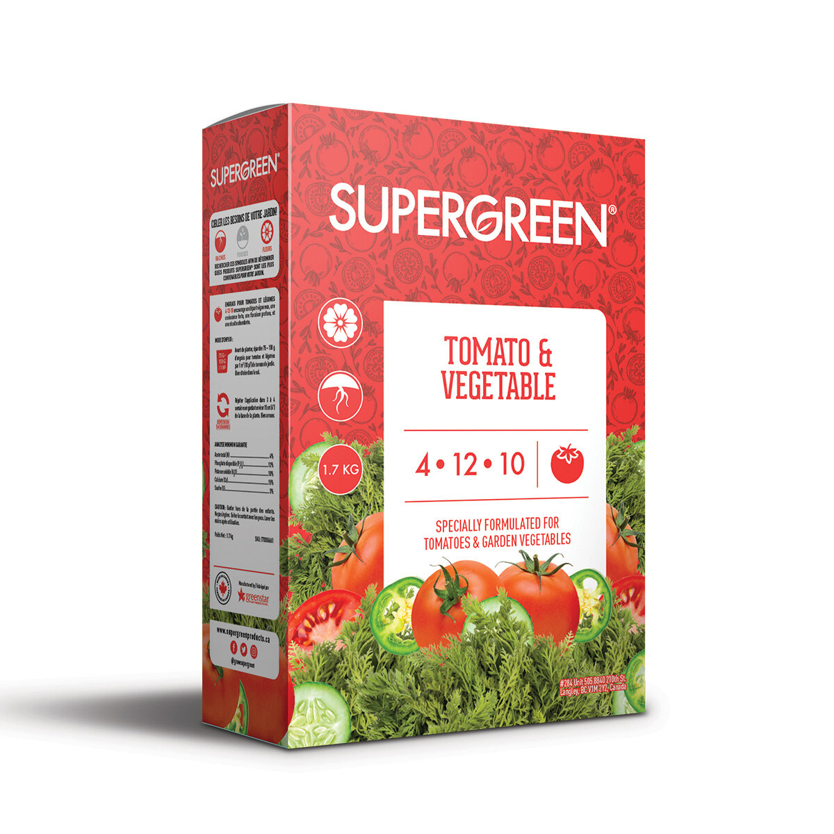 Supergreen Tomato & Vegetable 4-12-10 1.7kg