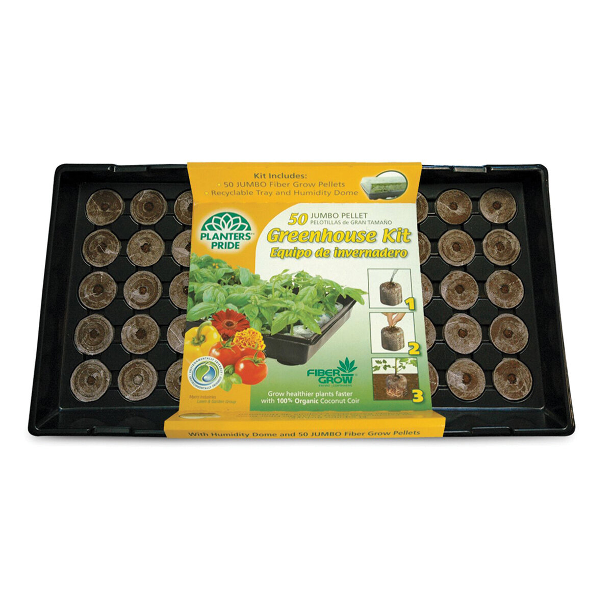 50 42mm Coconut Coir Pellet Greenhouse Kit