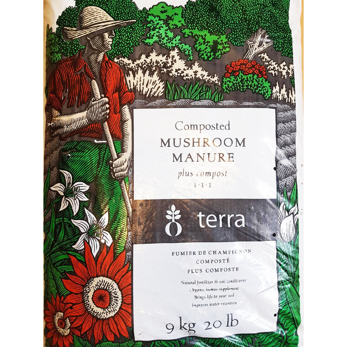 Terra Mushroom Plus Compost  20 Lb / 9.1 Kg