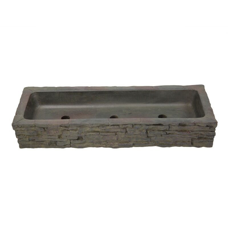 Quad-Spill Straight Stacked Slate Topper Quad-Spill Straight Stacked Slate Topper