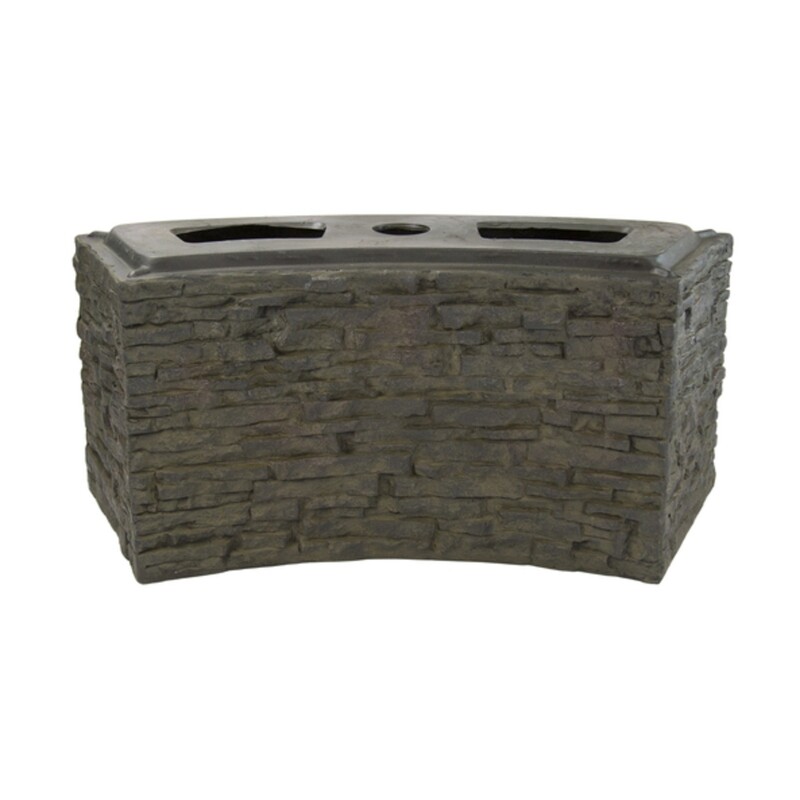 Small Curved Stacked Slate Wall Base Small Curved Stacked Slate Wall Base