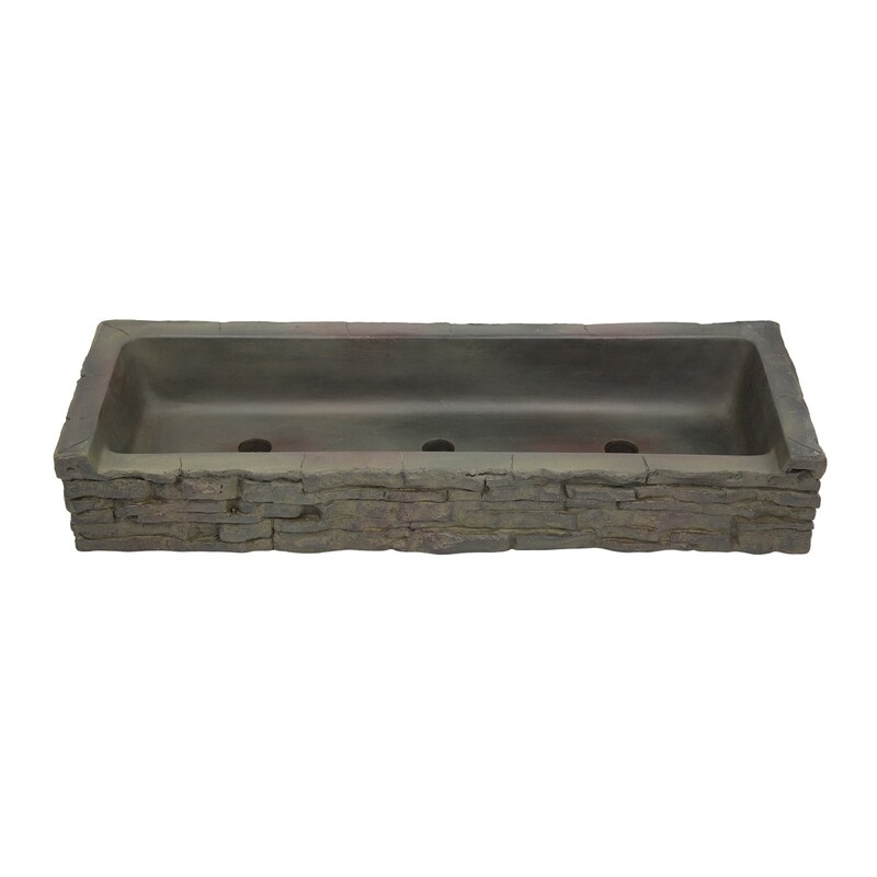 Front-Spill Straight Stacked Slate Topper Front-Spill Straight Stacked Slate Topper