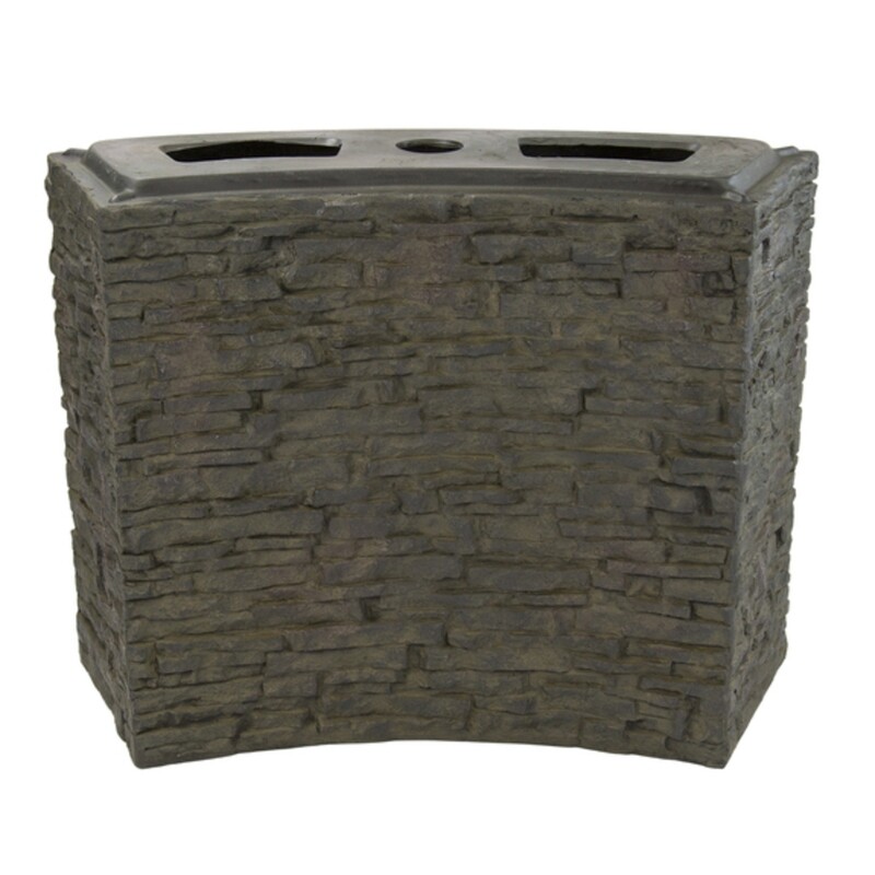 Large Curved Stacked Slate Wall Base Large Curved Stacked Slate Wall Base