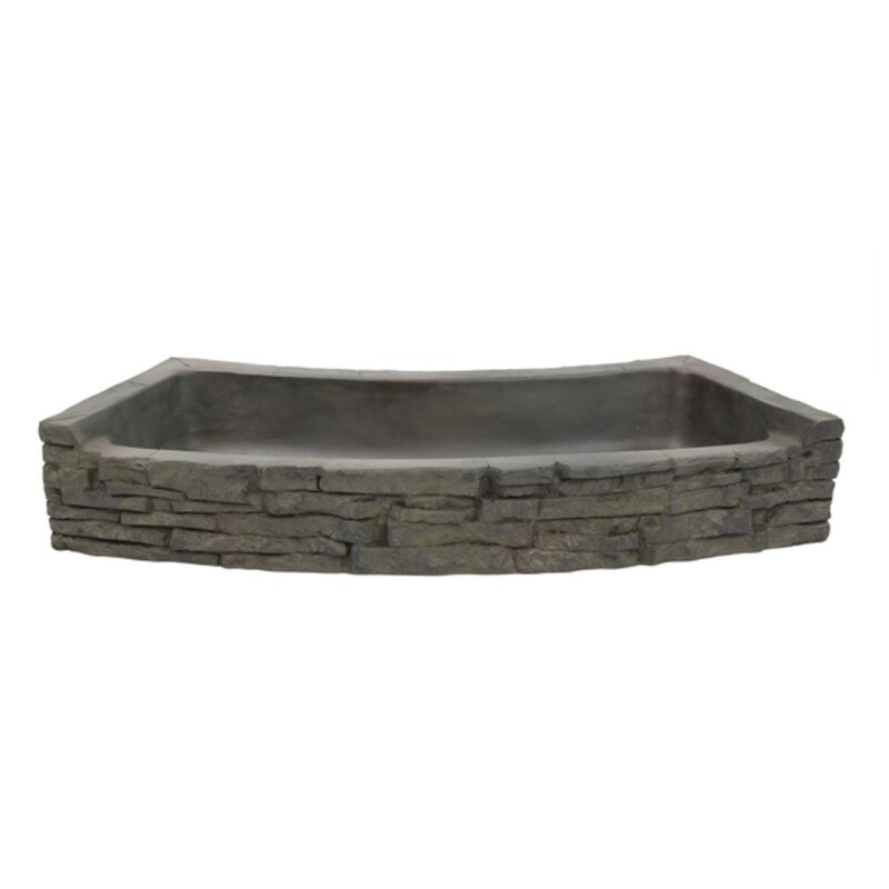 Rear-Spill Curved Stacked Slate Topper Rear-Spill Curved Stacked Slate Topper