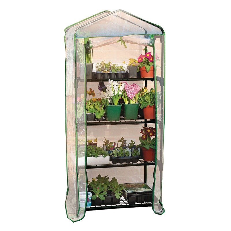 4 Tier Mini Greenhouse - 5'3 4 Tier Mini Greenhouse - 5'3" X 2'3" X 1'6"