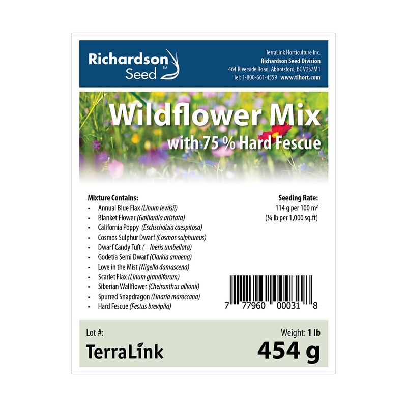 Wildflower W/Hard Fescue Seed & Innoculant 1lb Wildflower W/Hard Fescue Seed & Innoculant 1lb