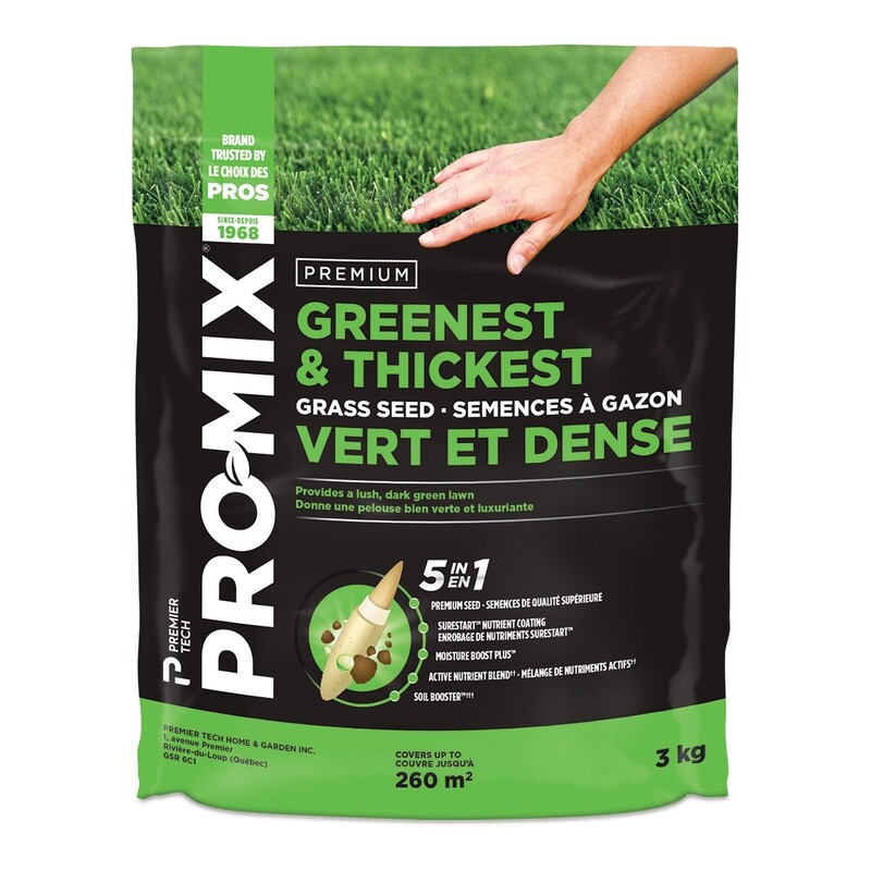 PRO-MIX Greener & Thicker 5 in 1 Grass Seed 3 kg PRO-MIX Greener & Thicker 5 in 1 Grass Seed 3 kg