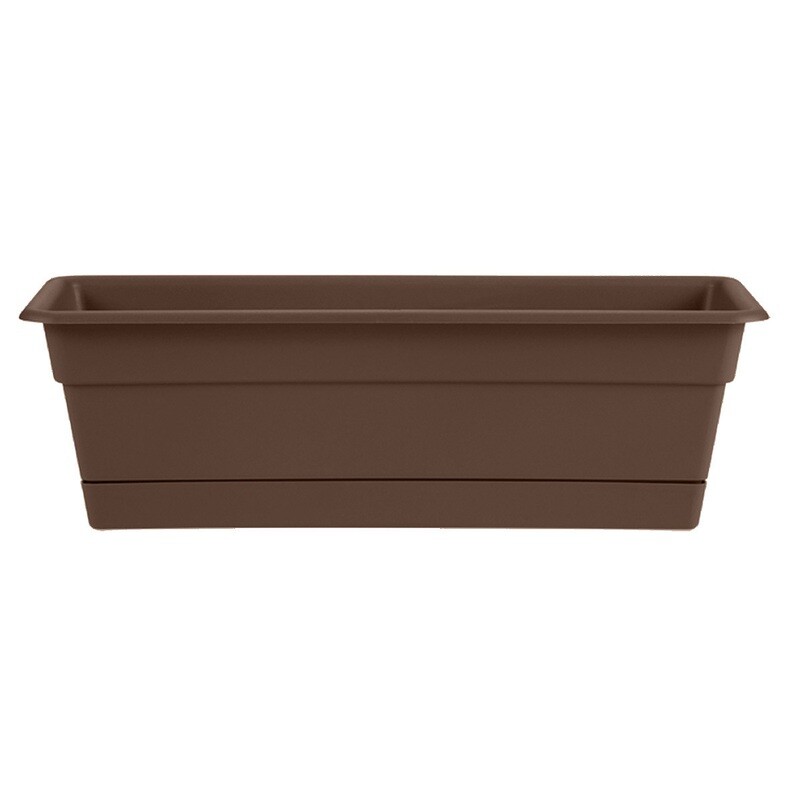18 18" Dura Cotta Window Box Chocolate