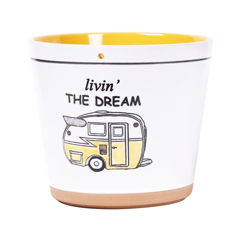 Hanging Camper 6.5'' Flower Pot
