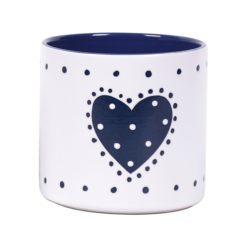 Country Heart  5''  Flower Pot