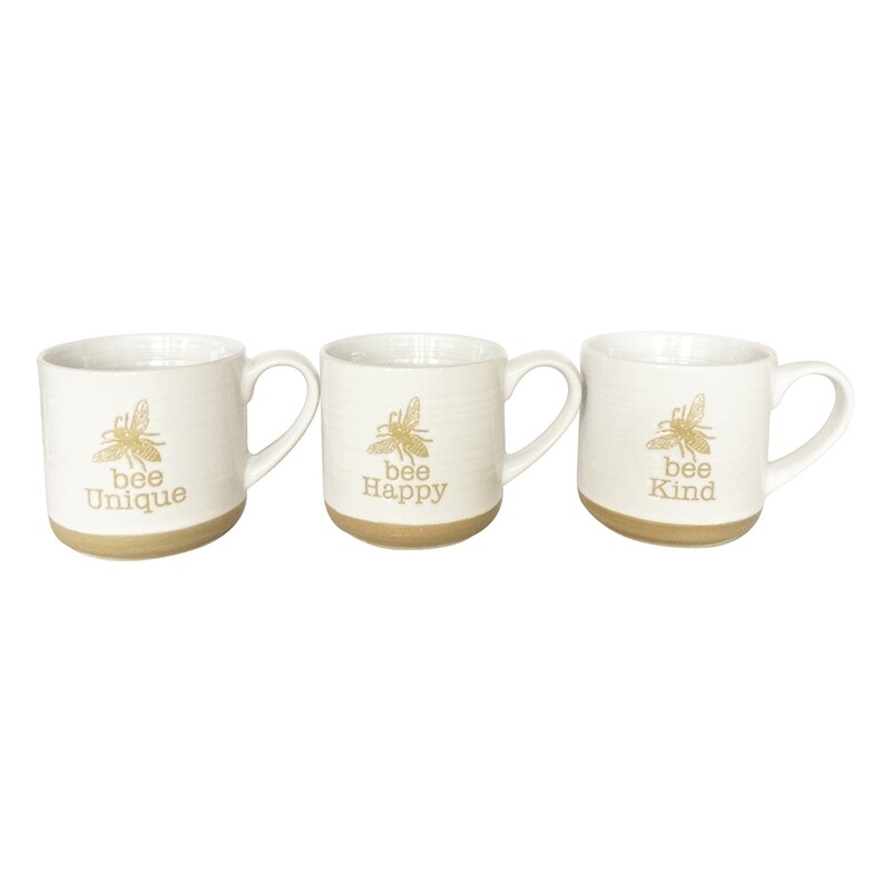 Bee Real 16Oz Mug,3 Asst