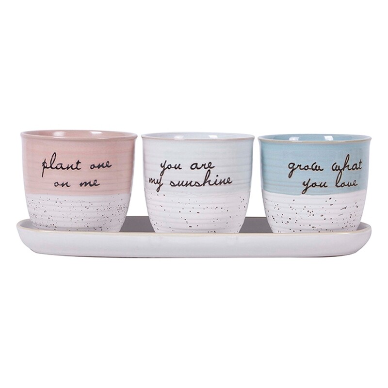 Patricia Set Of 4 Patricia Set Of 4"Planters w/ Tray