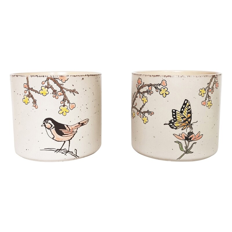 Spring Reactive Planters 6.5'' , 2 Asst Colours Spring Reactive Planters 6.5'' , 2 Asst Colours