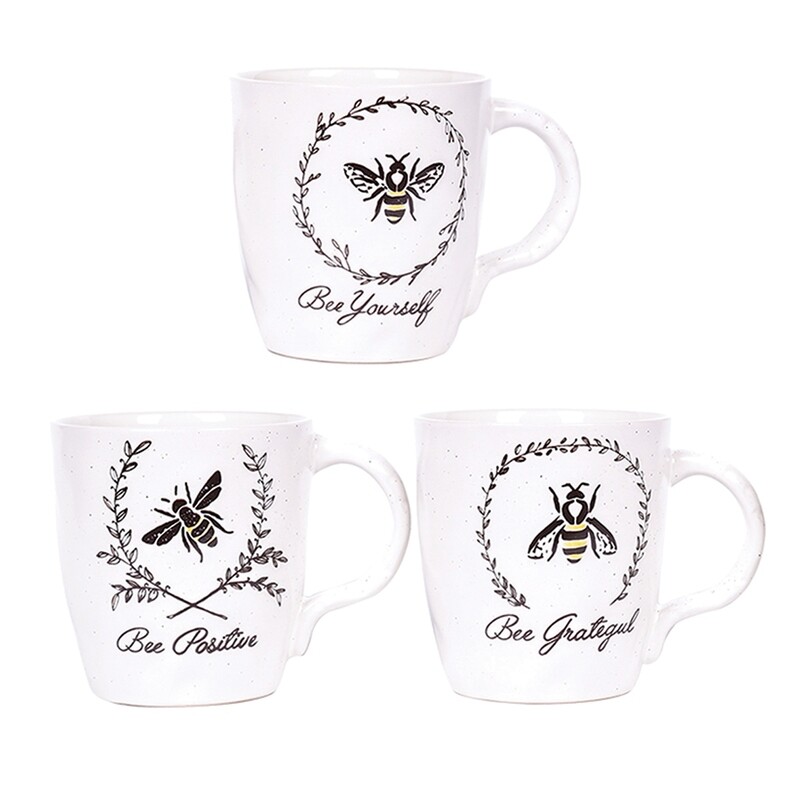 Bee Garland 17Oz Mug, 3 Asst