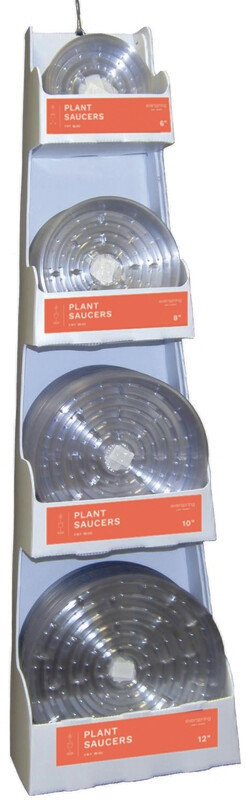 Clear Vinyl Saucer 6 Clear Vinyl Saucer 6"8"10"12" Hanging DS (375pc)