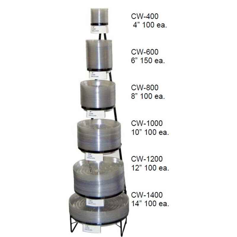 Metal Clear Vinyl Saucer Display (650 pc) Metal Clear Vinyl Saucer Display (650 pc)