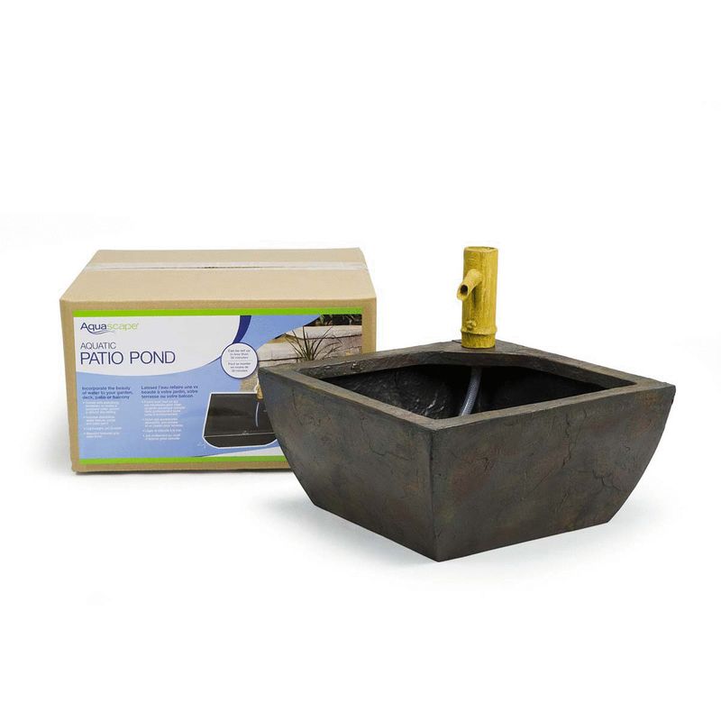 Aquatic Patio Pond Sq - Mini W/Deco Bamboo & Pump Aquatic Patio Pond Sq - Mini W/Deco Bamboo & Pump