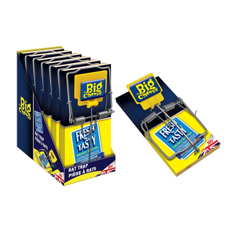 Fresh baited rat traps, single