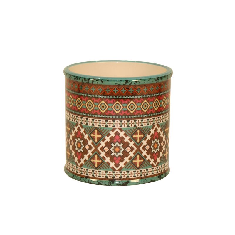 Blue Sun Cylinder Planter 4 Blue Sun Cylinder Planter 4" x 3¾"