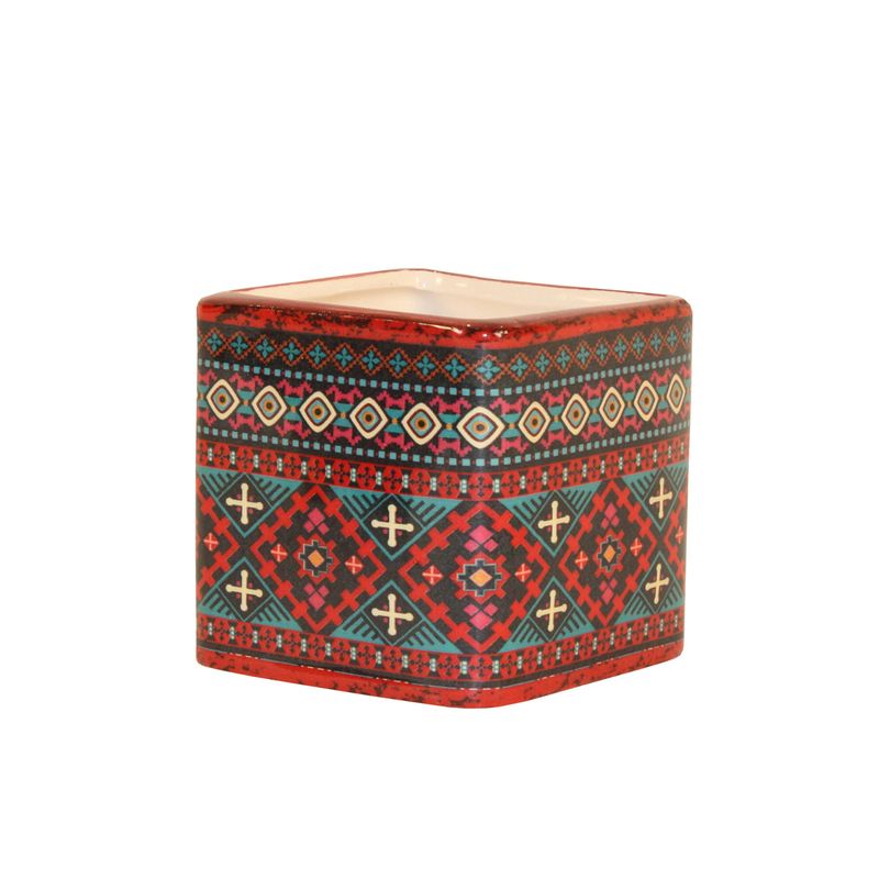 Blazing Fire Cube Planter 3" x 3"