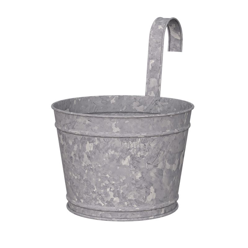 Over The Rail Galvanized Planter 8 Over The Rail Galvanized Planter 8"