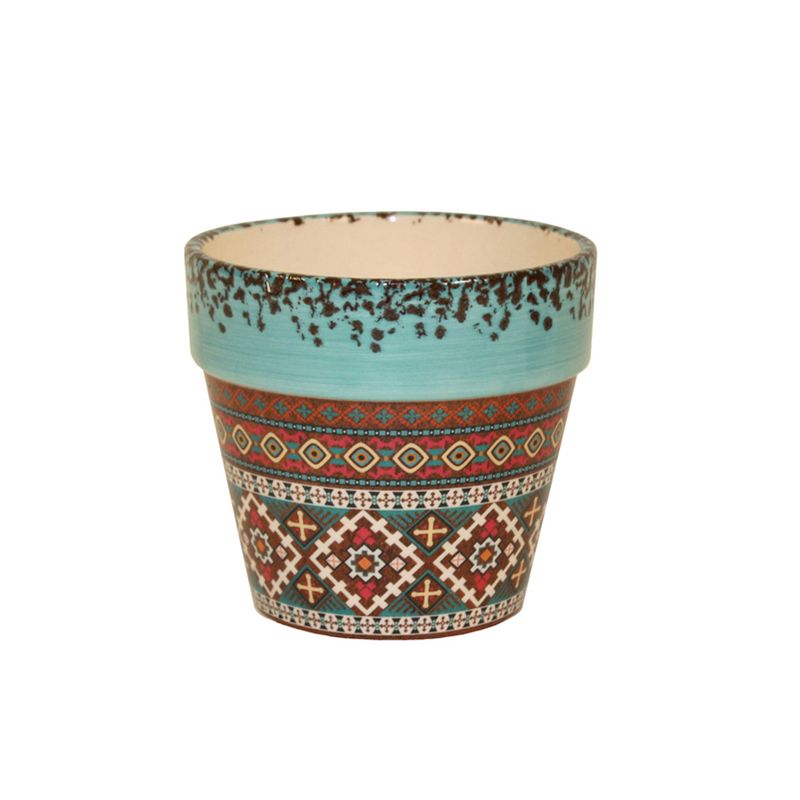 Blue Sun Rim Planter 4¾" x 4¾"