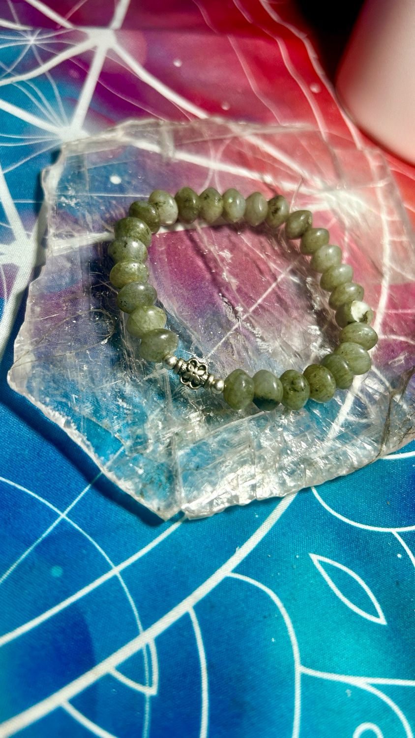 Labradorite with sterling silver beads