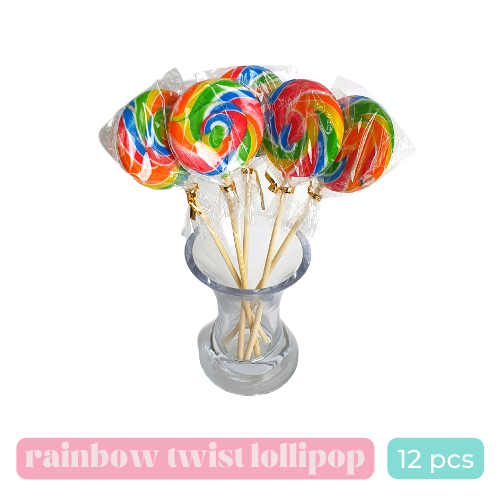 Rainbow Swirl Lollipop - Pack of 12