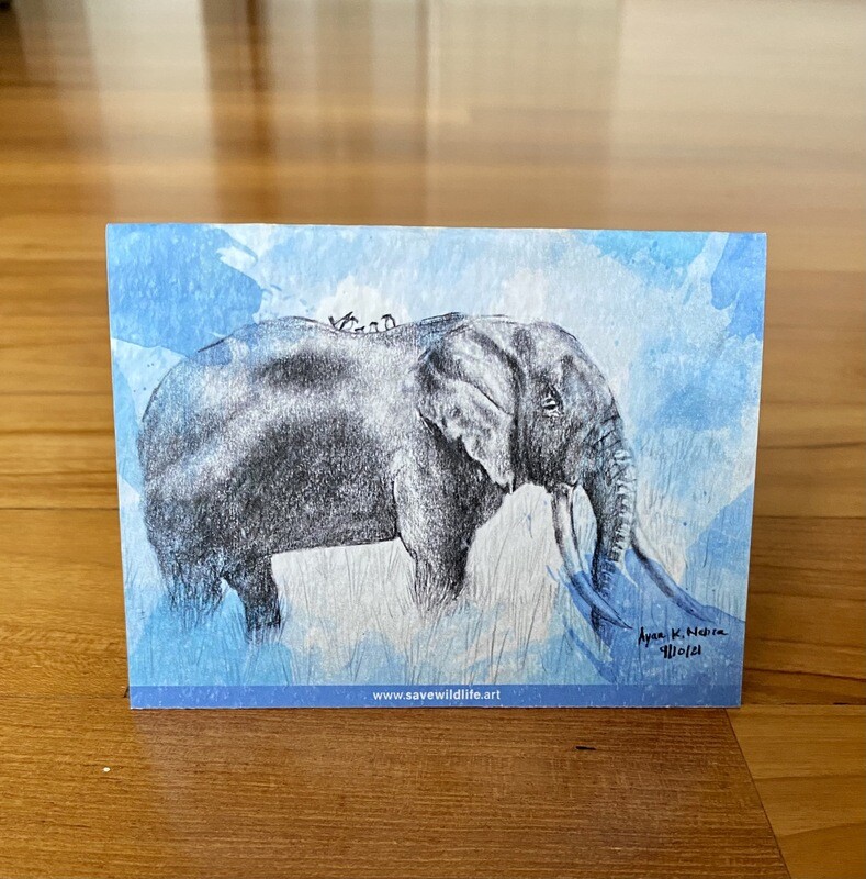 Amboseli Elephant Blue