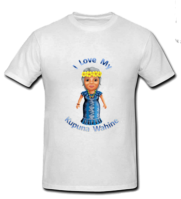 I Love my Kupuna Wahine T Shirt - Size child medium