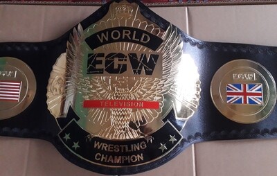 ECW World Heavyweight Wrestling Title Replica Championship Belt 4mm zinc belt 