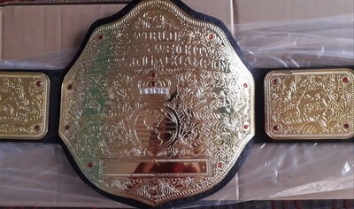 BIG GOLD World Heavyweight Championship Replica Tittle Belt Adult 2MM BrassPlate