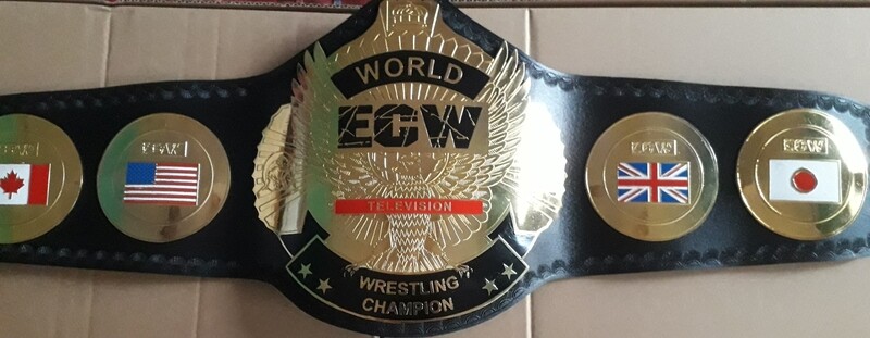 ECW World Heavyweight Wrestling Title Replica Championship Belt 4mm zinc belt 