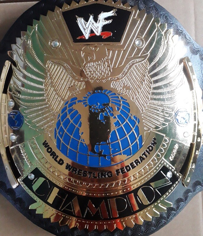 WWF Big Eagle World Championship Belt / Chrome Leather / Adult Size ( Replica )