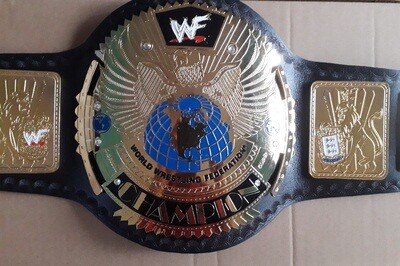 WWF Big Eagle World Championship Belt / Chrome Leather / Adult Size ( Replica )